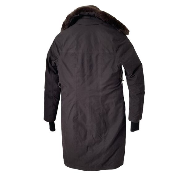 Women's Nobis Lady Taylor Navy/Brown Fur-Collar Coat - Picture 7 of 16